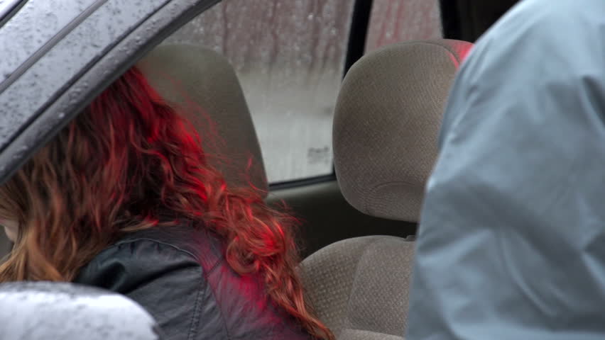 Young woman pulled over by police for drunk driving
