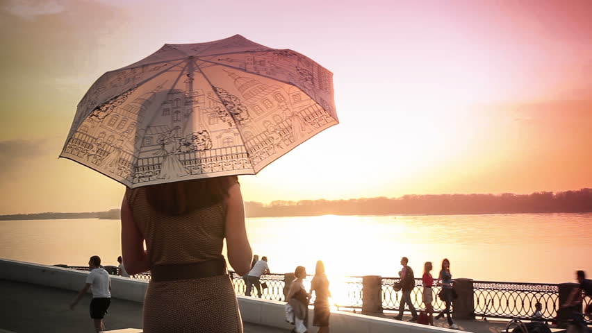 woman with umbrella