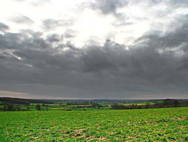 Storm on hills, time lapse clip