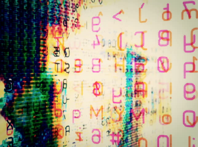 NTSC - Motion 872: Streaming digital data forms flicker, shift and pulse (Loop).