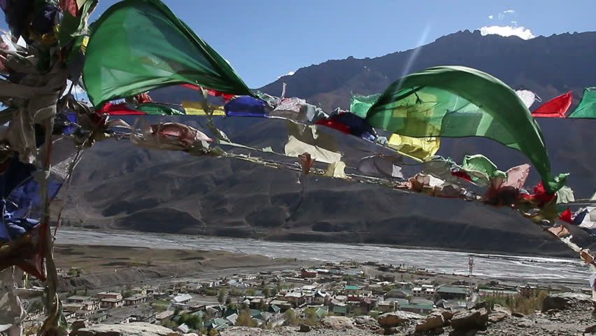 Tibetan flags against the sky 3
