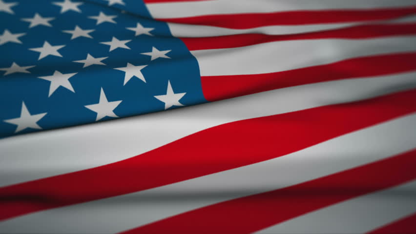 Waving Flag Animation loop: United States of America