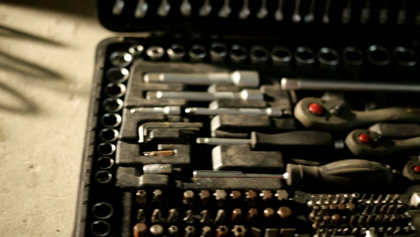 Professional toolbox for fixing any mechanical parts.