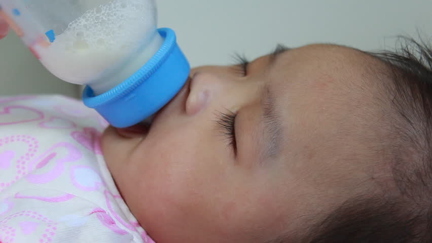 Little  baby drinking milk