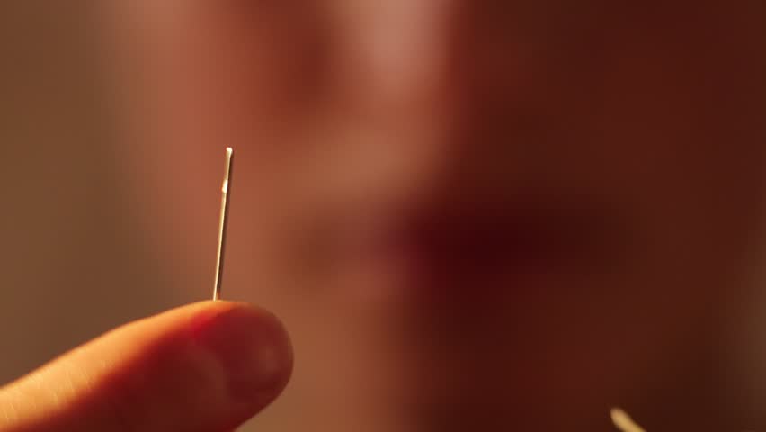 Insert threading a needle