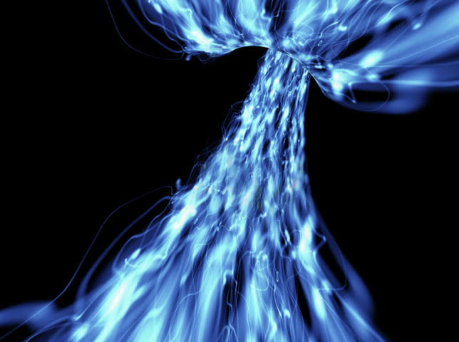 NTSC - A vortex tunnel of streaming strands of light (Loop).