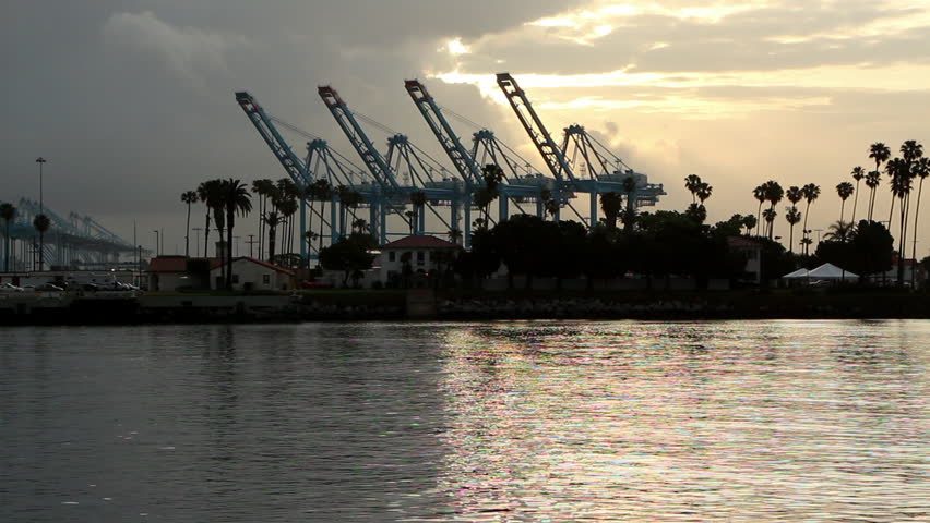 Cargo Port at Sunrise