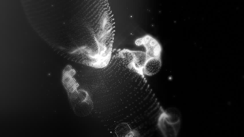 Binary codes creates digital fetus.