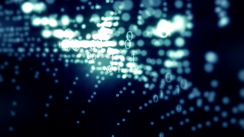 Binary codes creates digital fetus.