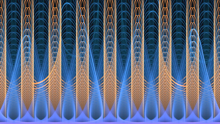 Multicolored geometric pattern fractal seamless loop abstract background