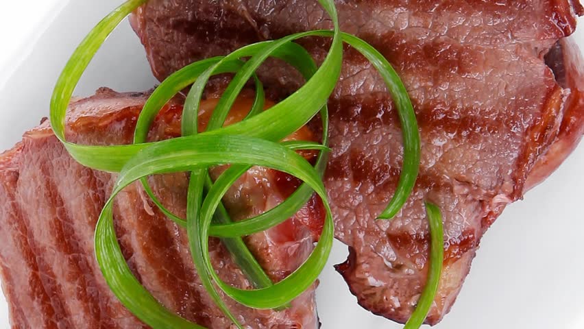 roast meat beef fillet strips plate 1920x1080 intro motion slow hidef hd