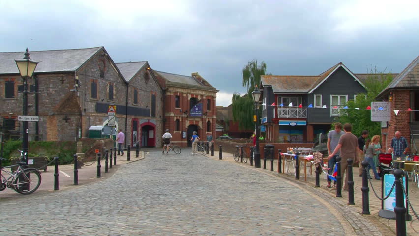 EXETER, UK - SEPTEMBER 2012 - The Quays in Exeter, a transformed riverside development area.