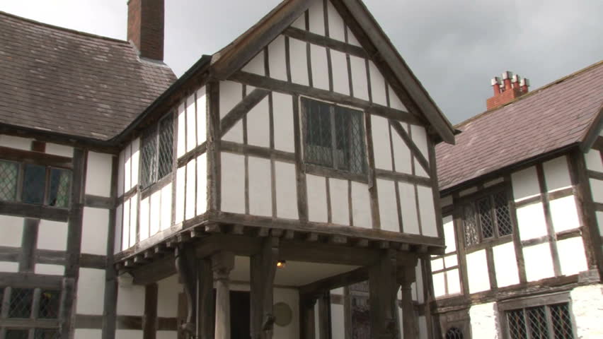 WALES, UK - SEPTEMBER 2012: The oldest known town house in Wales dating back to the 15th century.