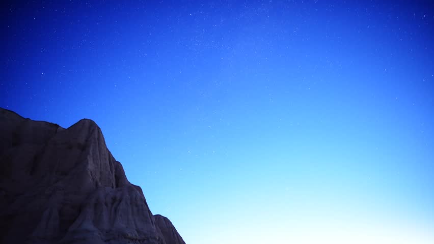 Astrophotography Time Lapse Night to Day Tilt Down