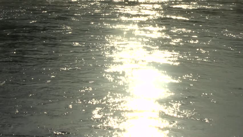 Lake with light sparkling