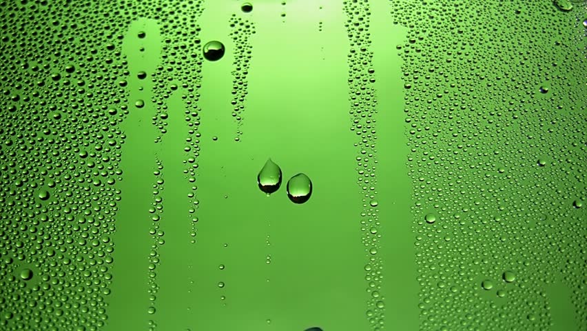 Raindrops on glass