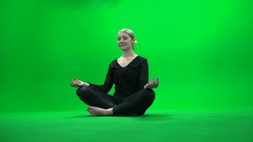 women in yoga pose isolated