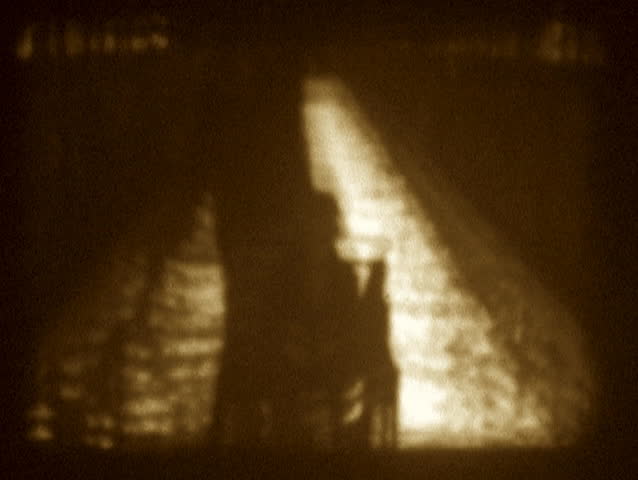 semi abstract scene looks sort of creepy. 8mm footage that jumps a bit as it looses tracking.