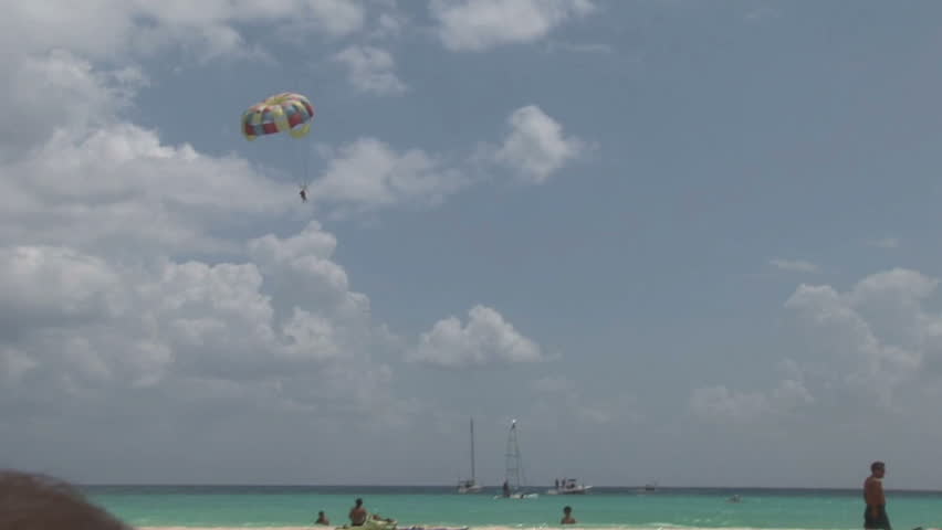 Parasailing off the beach