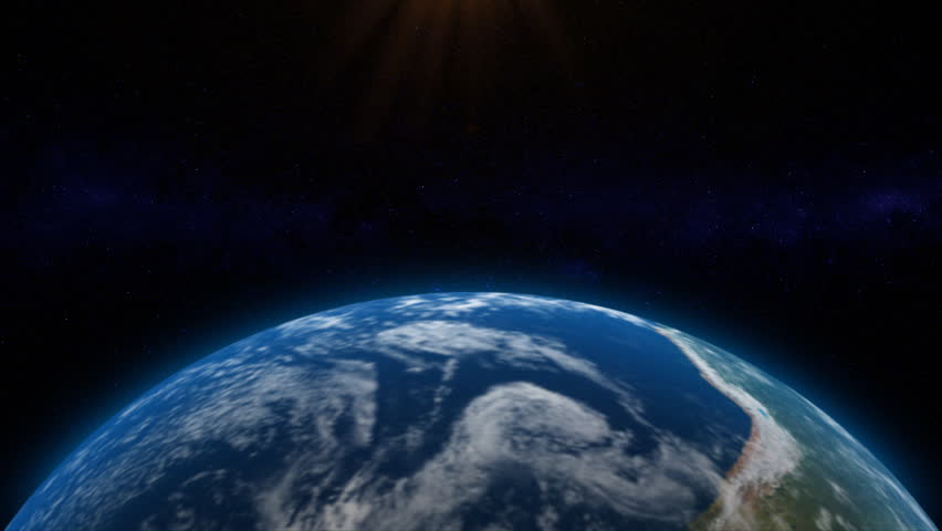 Rotating Earth with real evolving clouds Lower Third (Loop) 