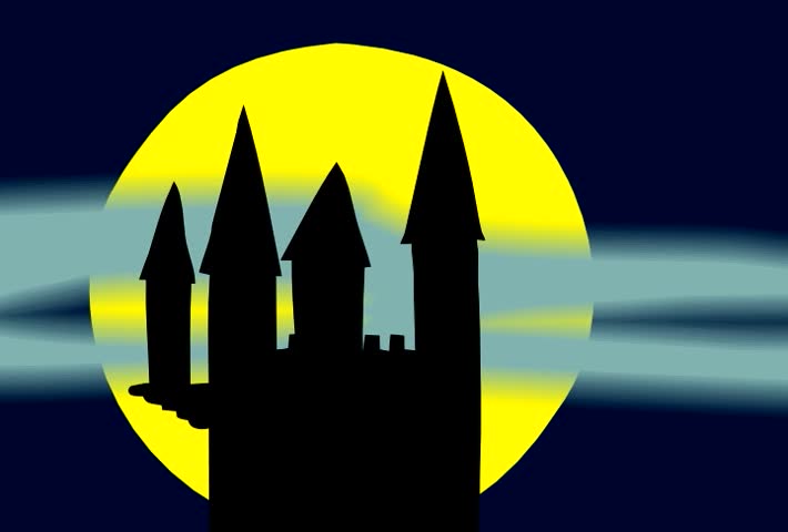 old haunted castle on the hill