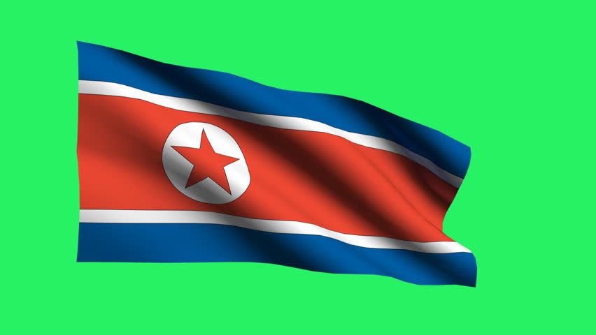 North Korea flag animation.