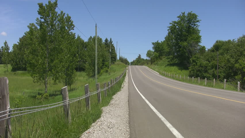 Country road in the summer. Ontario, Canada.