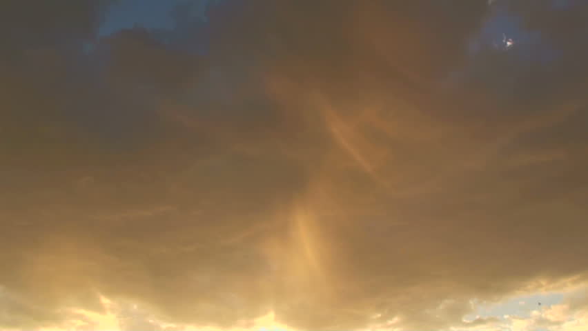 1920x1080 Time lapse, sunset, clouds curl, crest, fade to black. 