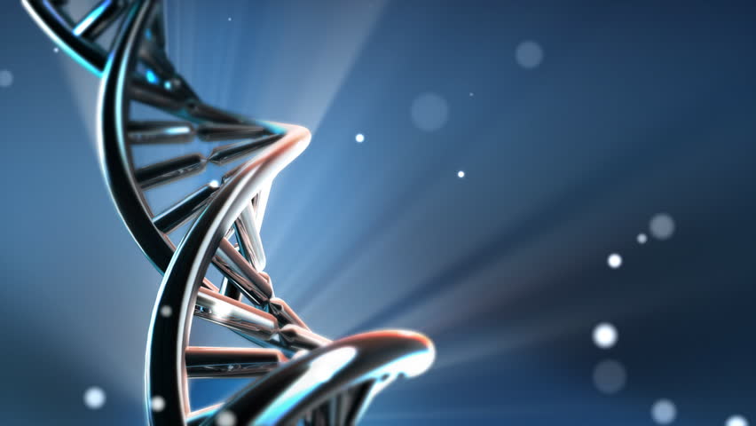 Looping animation of a chrome stylized molecule