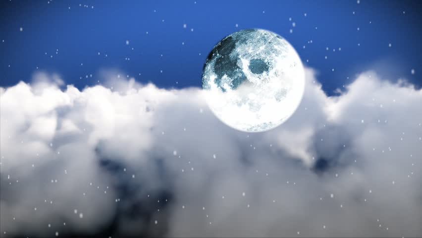 Santa Claus Flying though the sky 