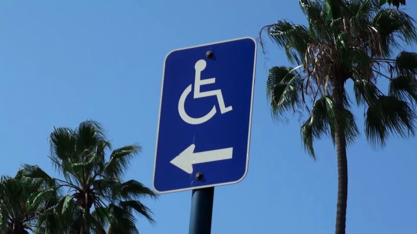 Disabled access sign.