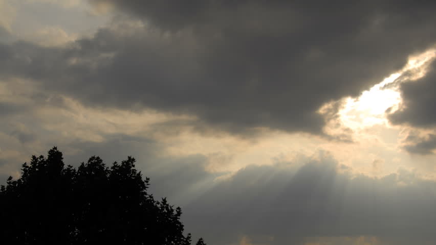 time lapse clouds and sunset