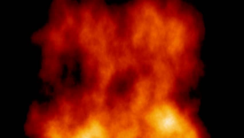 1080p loopable fiery background animation / imitation of chemical fire / burn