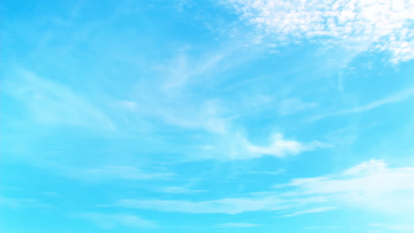 1080p CGI sky with white clouds and birds flight