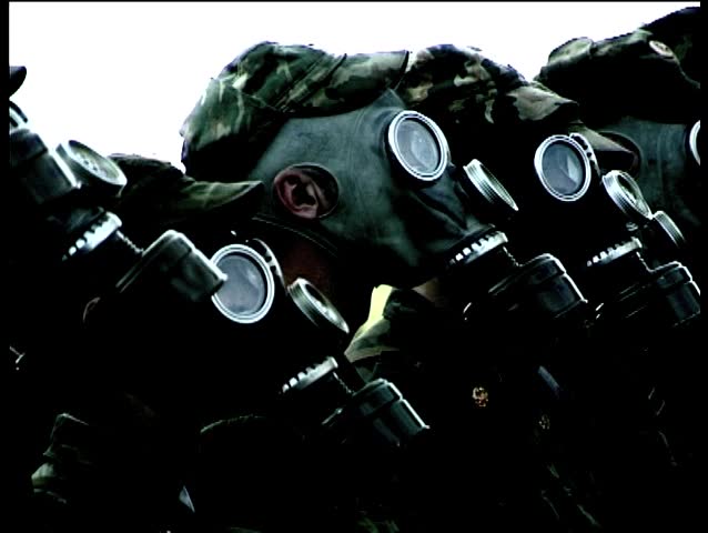 Apocalypse. People in masks