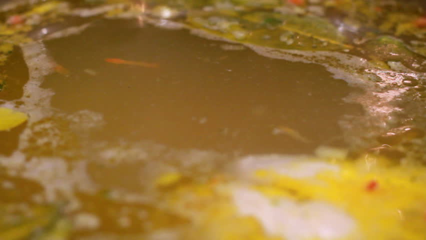 Soup preparation in corrosion-proof pan. 
