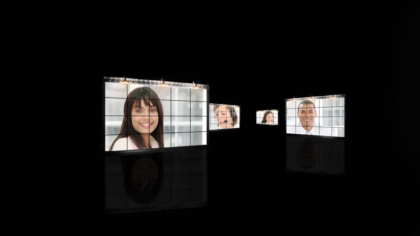 Collage of HD business footage in High Definition Video  