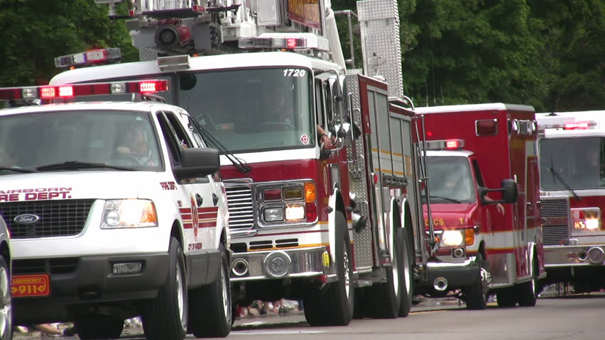 Emergency Vehicles in parade