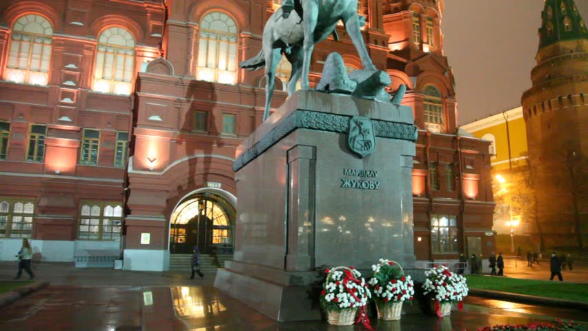 Monument to marshal of Soviet Union Georgy Zhukov, Moscow, Russia 