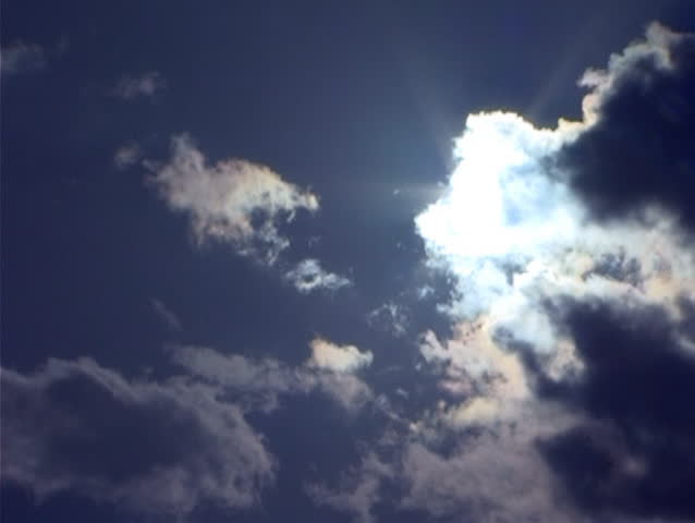 Blue Sky, Clouds and Sun in one video clip Time lapse