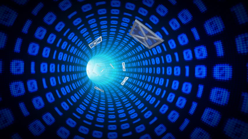 Electronic messages being sent and received over internet tunnel 