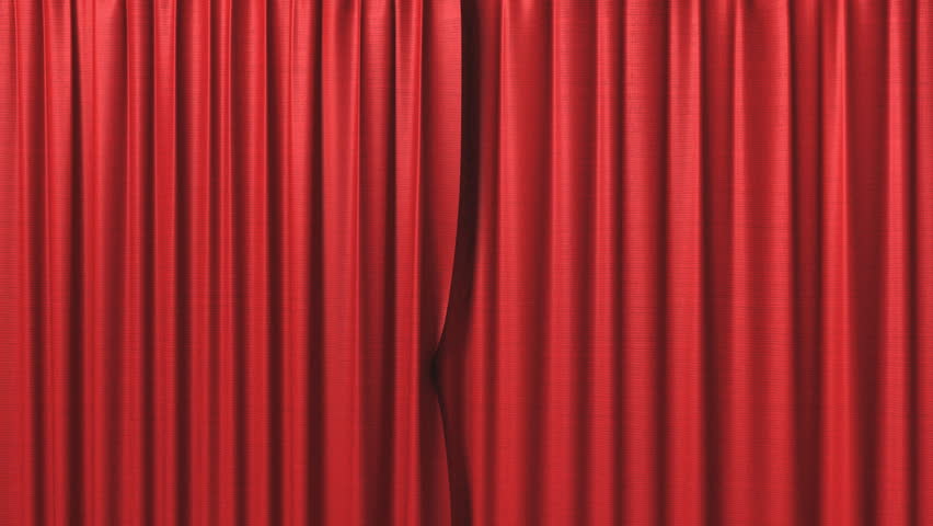 opening red curtain 