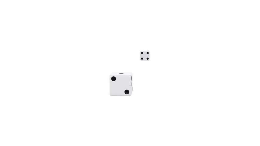 dice white and black points, dice for craps and other games.