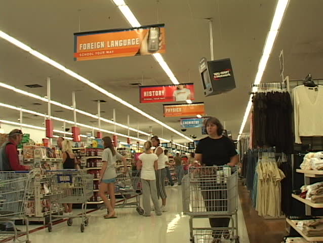 people shopping at Wal-Mart