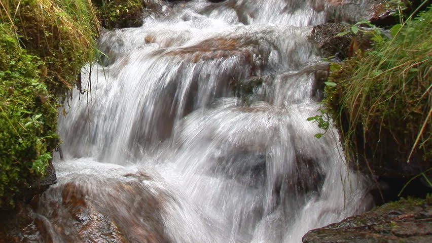 closeup of waterfall