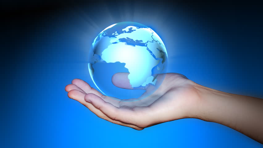World in a hand, loopable