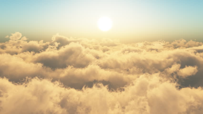Flying Through The Clouds.Looop. Sunsrise.  