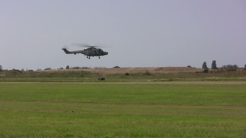 Helicopter taking off backwards