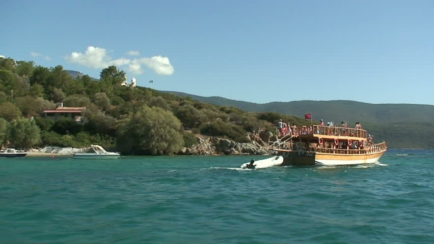 Gulet cruise boats on the Aegean Sea