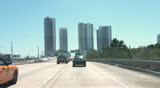 MIAMI - MAR 31: (Time lapse) Car driving on I-395 to Miami Beach on March 31st, 2010 in Miami. Over 7 million tourists travel to Miami Beach each year.